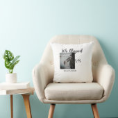 We zijn net getrouwd en voegen foto naam letterdat kussen (Stoel)