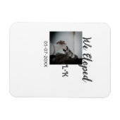 We zijn net getrouwd en voegen foto naam letterdat magneet (Horizontaal)