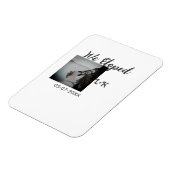 We zijn net getrouwd en voegen foto naam letterdat magneet (Linkerzijde)