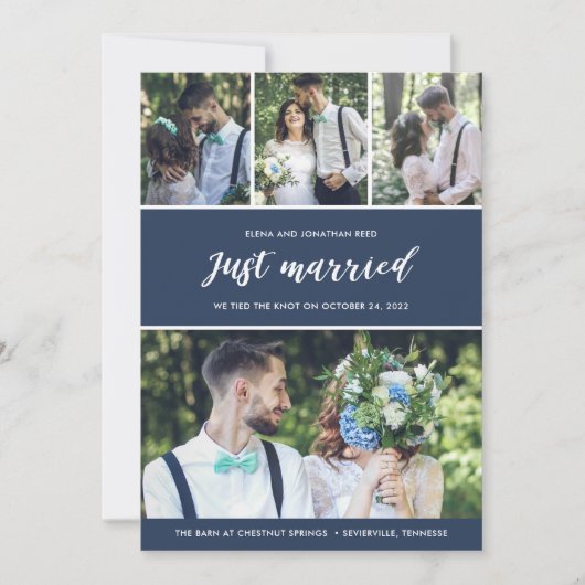 We zijn net getrouwd trouwaankondiging kaart (Voorkant)