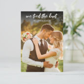 we zijn net getrouwd witte trouwfoto kaart (Staand voorkant)