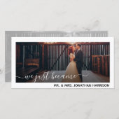 We Zijn Net Meneer Mevrouw Foto Net Getrouwd Aankondiging (Voorkant / Achterkant)