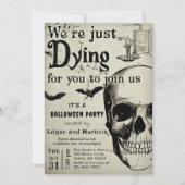 We zijn net stervende Halloween feestuitnodiging Kaart (Voorkant)