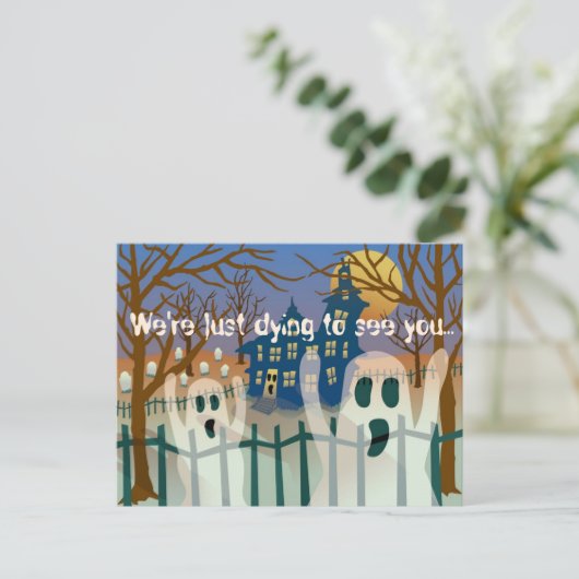 We zijn net stervende Halloween uitnodiging (Staand voorkant)