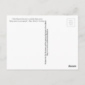 We zijn niet aardig als je gemeen bent tegen arme briefkaart (Achterkant)