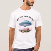 We zijn niet Alone UFO Alien T-shirt (Voorkant)
