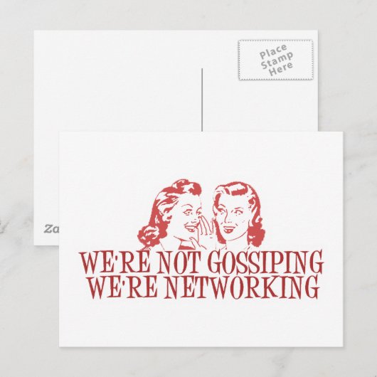 We zijn niet bezig met netwerken briefkaart (Voorkant / Achterkant)