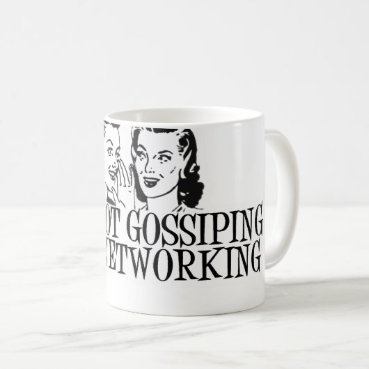 We zijn niet bezig met netwerken. koffiemok (Voorkant rechts)