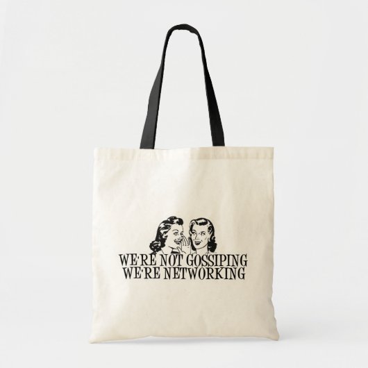 We zijn niet bezig met netwerken. tote bag (Voorkant)