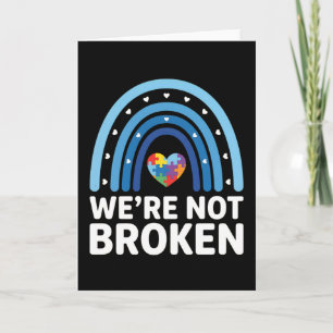 We Zijn Niet Gebroken Autisme Bewustzijn Regenboog Kaart