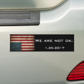 "We zijn niet in orde" Inauguratie Bumpersticker (Op auto)