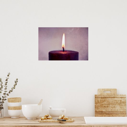 ~We zijn niet meer dan kaarsen die in de wind bran Poster (Keuken)