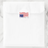 We zijn niet ok omgekeerde Amerikaanse vlag Ronde Sticker (Tas)