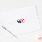 We zijn niet ok omgekeerde Amerikaanse vlag Ronde Sticker (Envelop)
