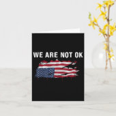 We zijn niet ok ondersteboven vlag Shirt Kaart (Gele Bloem)