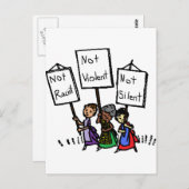 We zijn niet racistisch, gewelddadig of stil! briefkaart (Voorkant / Achterkant)