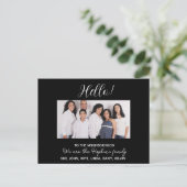 We zijn nieuw in de buurt" Fotoaankondiging Briefkaart (Staand voorkant)