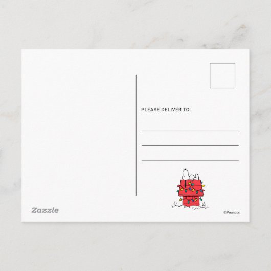 We zijn nieuwe hallen aan het dekken | Snoopy We z Feestdagenkaart (Achterkant)