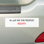 We zijn nog steeds de mensen? bumpersticker (Op auto)