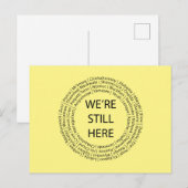 We zijn nog steeds hier / Zwart Briefkaart (Voorkant / Achterkant)