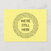 We zijn nog steeds hier / Zwart Briefkaart (Voorkant)