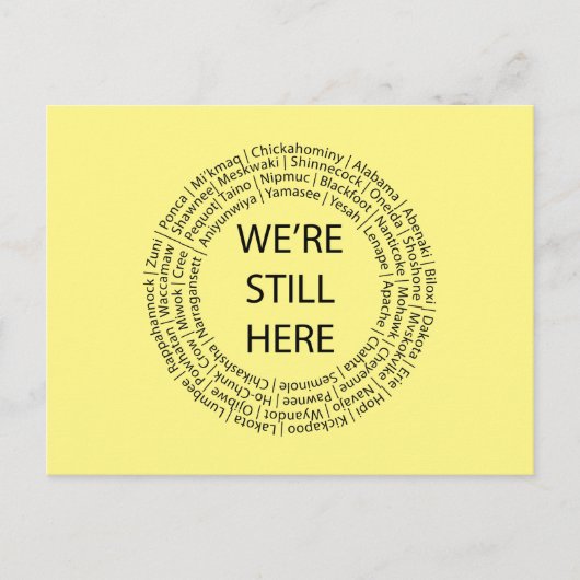 We zijn nog steeds hier / Zwart Briefkaart (Voorkant)