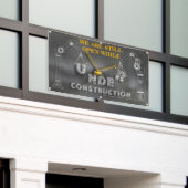 We zijn nog steeds open tijdens de bouw banner (Buitenkant Gebouw)