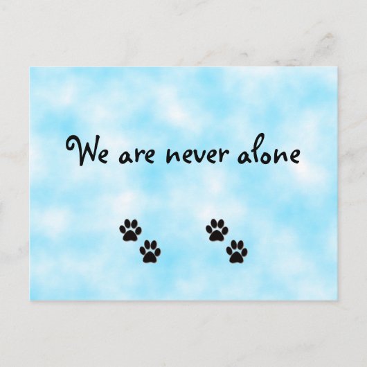 We zijn nooit alleen-briefkaart briefkaart (Voorkant)