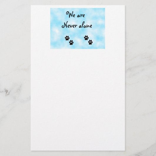 We zijn nooit alleen. briefpapier (Voorkant)