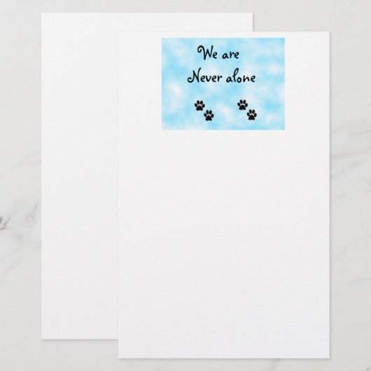 We zijn nooit alleen. briefpapier (Voorkant / Achterkant)