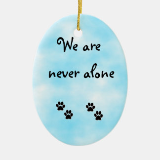 We zijn nooit alleen ovaal ornament