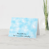 We zijn nooit alleen-wenskaart kaart (Achterkant)