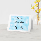 We zijn nooit alleen-wenskaart kaart (Gele Bloem)