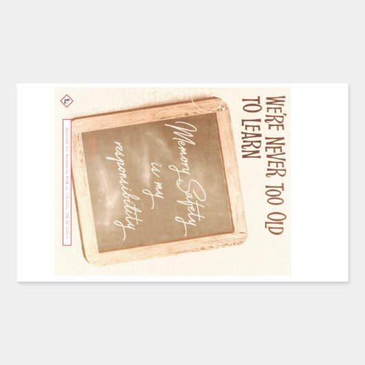 We zijn nooit te oud om sticker te leren (Voorkant)