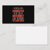 We zijn nu allemaal verbonden via internet visitekaartje (Voorkant / Achterkant)