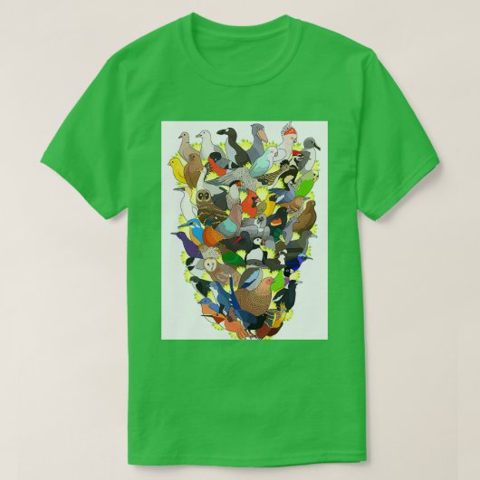 We zijn nu allemaal vogels t-shirt (Design voorkant)