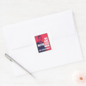 We zijn nu meedogenloos - we handelen dienovereenk vierkante sticker (Envelop)