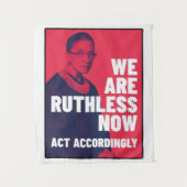 We zijn nu meedogenloos - we handelen dienovereenk wandkleed (Voorkant)