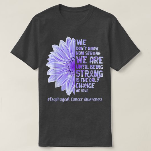 We zijn ons bewust van oesofageale kanker t-shirt (Design voorkant)