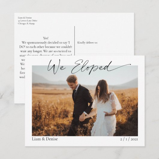 We zijn ontsnapt aan de aankondiging van een verra briefkaart (Voorkant / Achterkant)