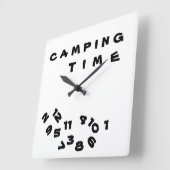 "WE ZIJN OP *CAMPTIME* MET DEZE COOL-KLOCK VIERKANTE KLOK (Hoek)
