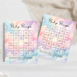 We zijn op Cloud 9 Baby Bingo Baby shower spel