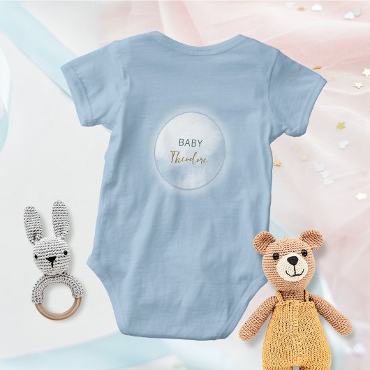 We zijn op Cloud 9 Baby Jongen Blauwe Baby Shower Romper