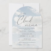 We zijn op Cloud 9 Baby Shower Boog Kaart (Voorkant)