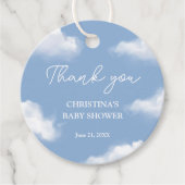 We zijn op Cloud 9 Baby shower Dank je Bedankjes Labels (Voorkant)