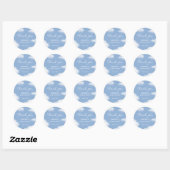 We zijn op Cloud 9 Baby shower Dank je Ronde Sticker (Vel)