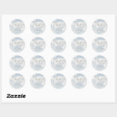 We zijn op Cloud 9 Baby shower gunst Ronde Sticker (Vel)