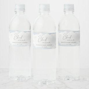 We zijn op Cloud 9 Baby shower gunst Waterfles Etiket