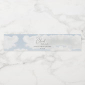 We zijn op Cloud 9 Baby shower gunst Waterfles Etiket (Enkel label)