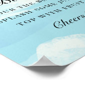 We zijn op Cloud 9 Baby shower Mimosa Bar Sign Poster (Hoek)